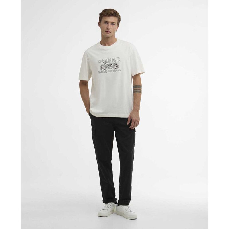 Barbour International Cowl Motorbike Graphic T-Shirt image number 3